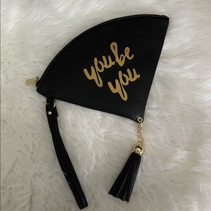 Brand New! Unique Clutch Black and Gold